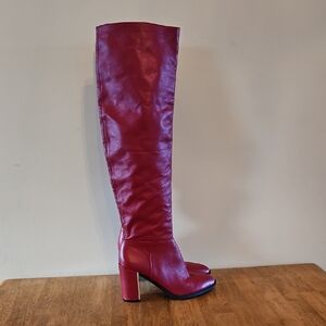 Nine West Leather Over the Knee Boots